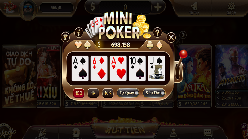 Phiên bản mini poker hiện đại